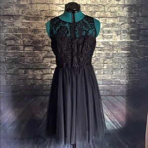 Forever21 plus size - black lace and tulle dress